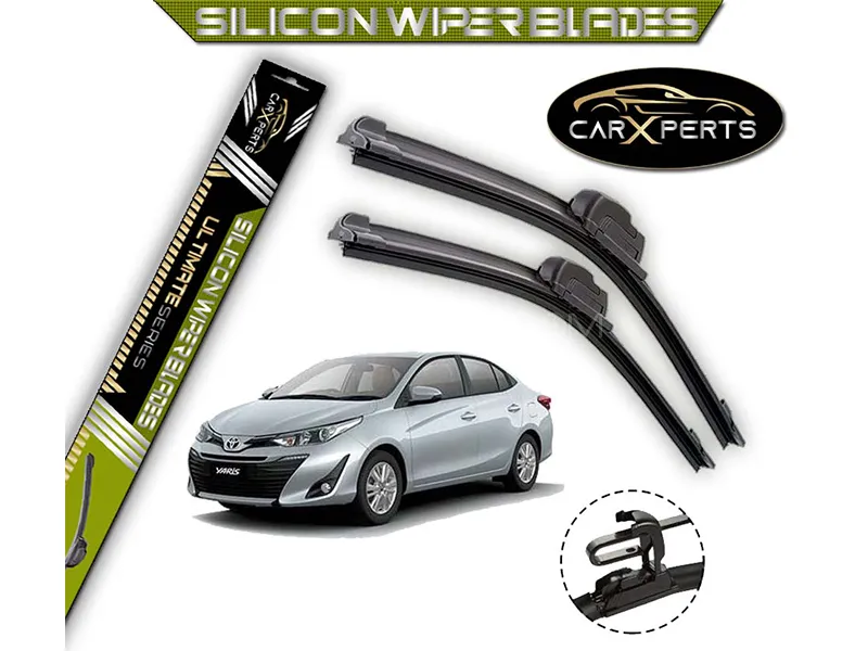 Toyota Yaris CarXperts Silicone Wiper Blades | Non Cracking | Graphite Coated | Flexible Image-1