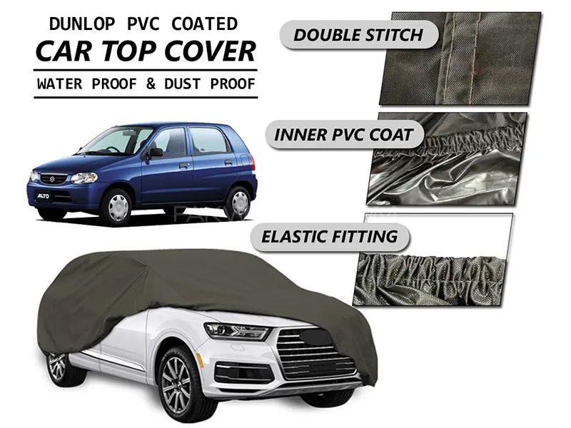Suzuki Alto 2000-2012 Top Cover | DUNLOP PVC Coated | Double Stitched | Anti-Scratch  Image-1