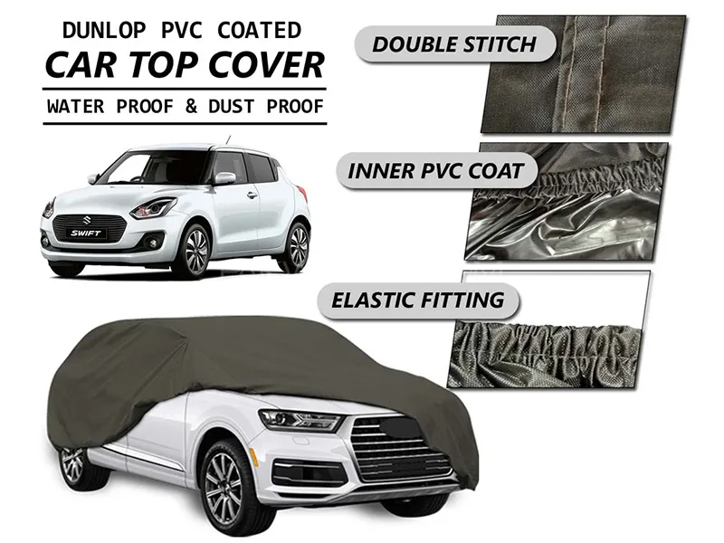 Suzuki Swift 2022-2023 Top Cover | DUNLOP PVC Coated | Double Stitched | Anti-Scratch   Image-1