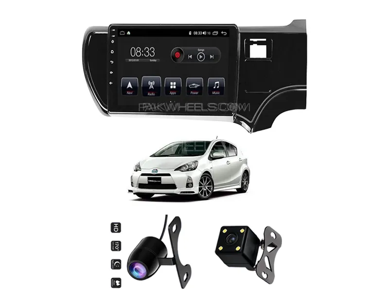 Toyota Aqua 2012-2021 Android Screen Panel With Free 2 Cameras IPS Display 9 inch 2-32 GB Image-1