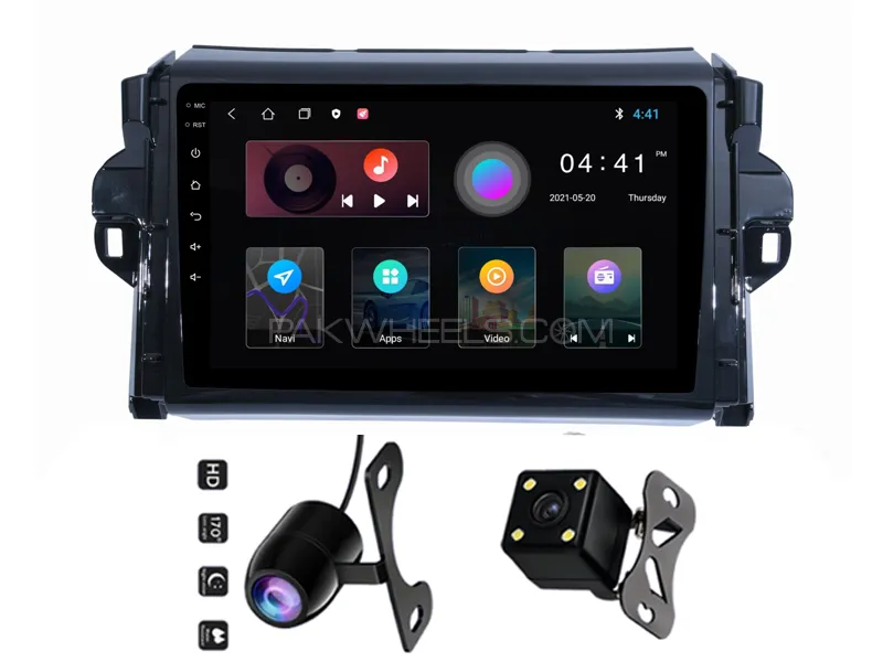 Toyota Fortuner 2016-2023 Android Screen Panel With Free 2 Cameras IPS Display 9 inch 2-32 GB