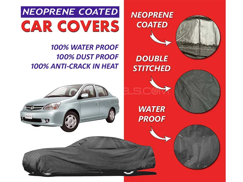 Toyota Platz 1999-2005 Top Cover | Neoprene Coated Inside | Ultra Thin & Soft | Water Proof   Image-1