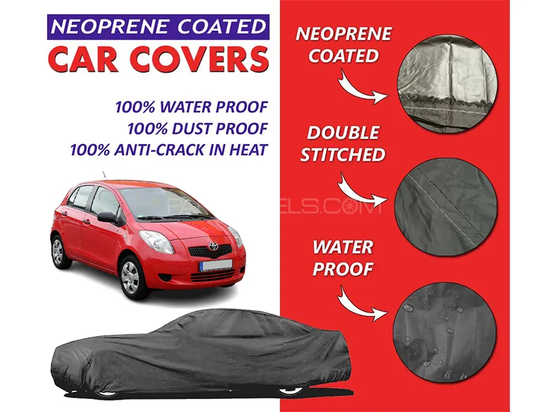 Toyota Vitz 2005-2010 Top Cover | Neoprene Coated Inside | Ultra Thin & Soft | Water Proof   Image-1