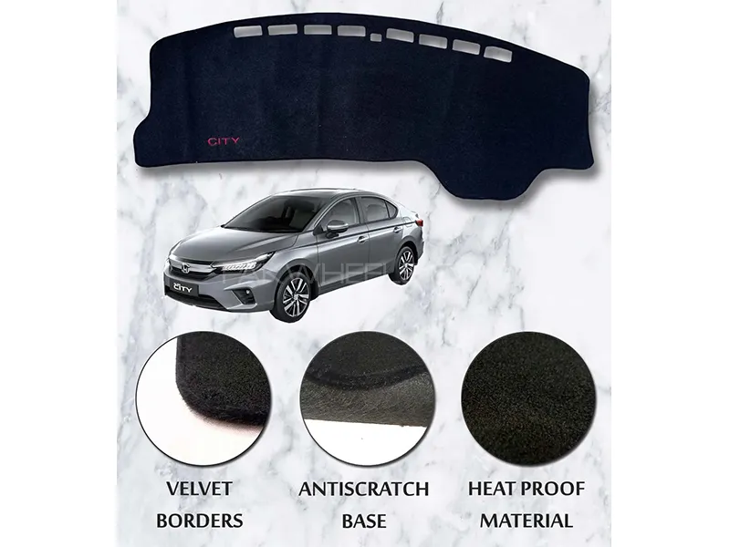 Honda City 2021 - 2023 Dashboard Cover Mat - Heat Proof Material | Dashboard Cover  Image-1