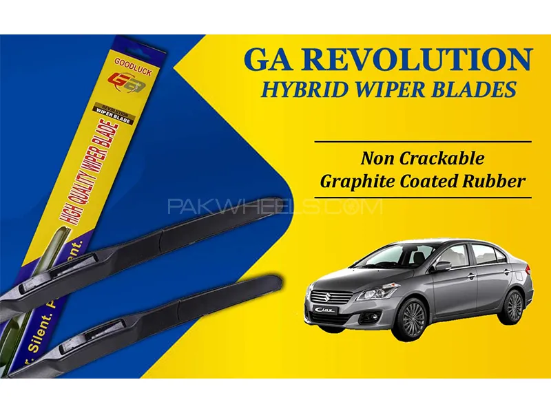 Suzuki Ciaz 2017-2020 GA Revolution Hybrid Wiper Blades | Non Cracking Graphite Coated Rubber