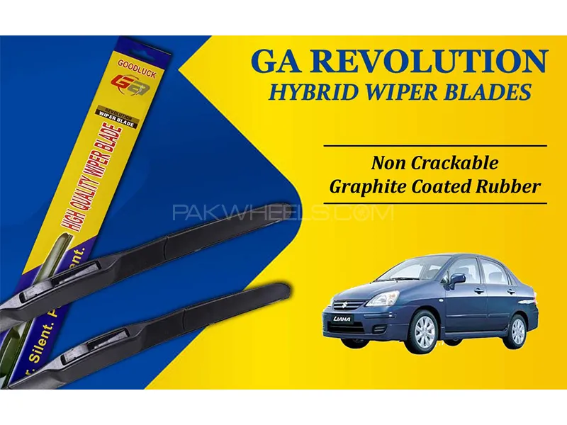 Suzuki Liana 2006-2014 GA Revolution Hybrid Wiper Blades | Non Cracking Graphite Coated Rubber