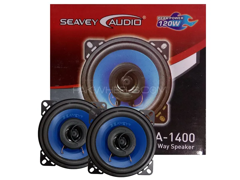 Seavey SA-1400 Audio System 2 Way Speaker Pair 120 Watt Image-1