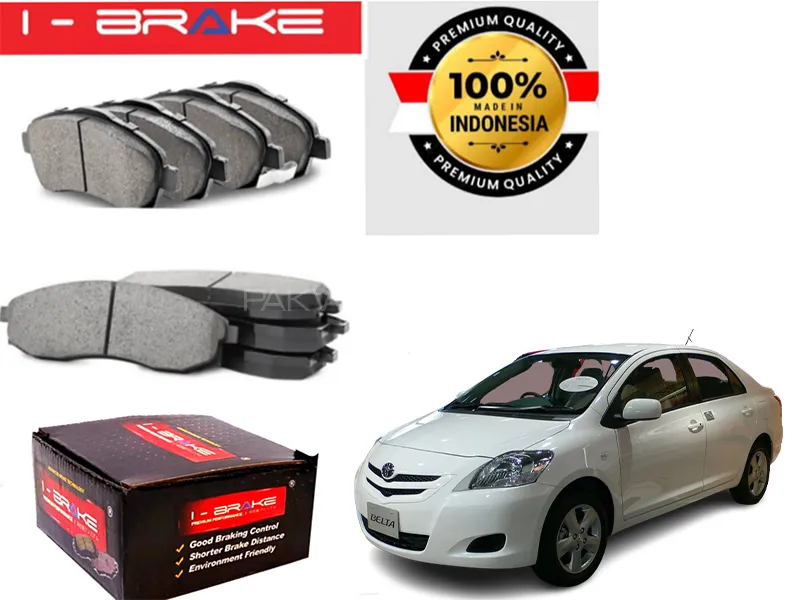 Toyota Belta 2005-2012 I-Brake Front Brake Pad Made In Indonesia | Premium Braking Image-1