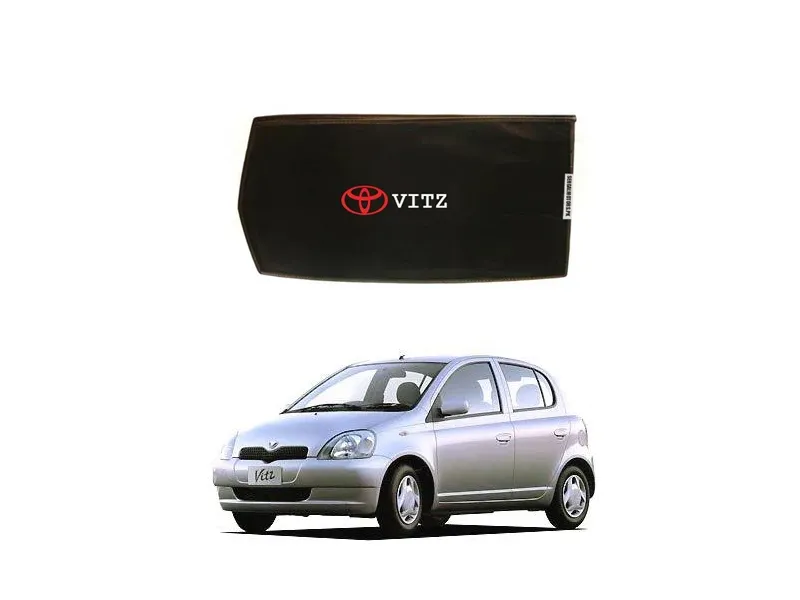 Vitz 1999-2004 Fix Side Shade With Logo Black UV Protection Heat Protection