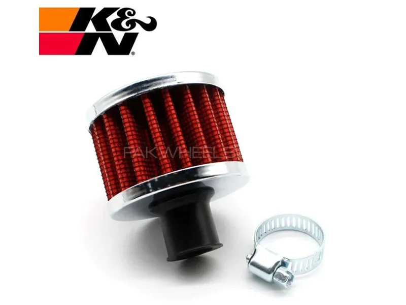 K&N Performance Crankcase Engine Air Filter Breather RED Image-1