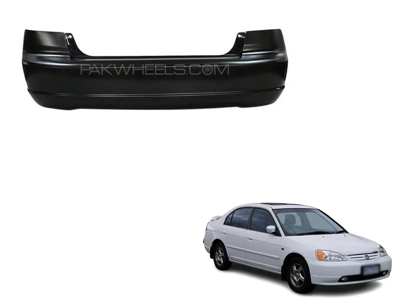 Honda Civic 2002-2004 NHI Rear Bumper | Black 