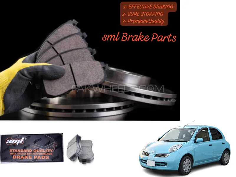 Nissan March 1992-2010 Front Disc Brake Pad - SML Brake Parts - Advanced Braking Image-1