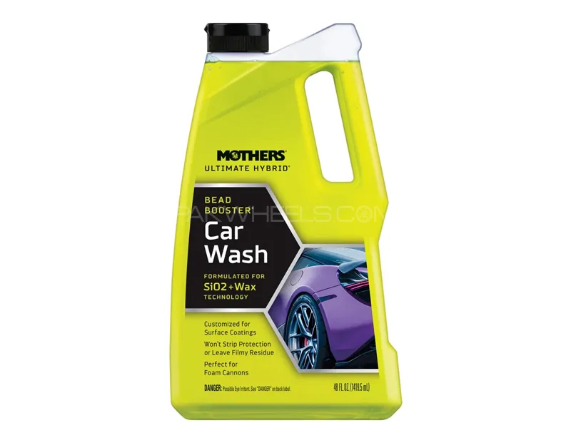 Mothers Ultimate Hybrid Car Wash Bead Booster Shampoo Sio2 48oz Image-1