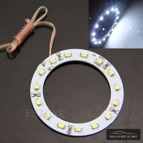 2 Pcs 80mm Angel Eyes 24 SMD LED Ring Car Light For Sale Image-1