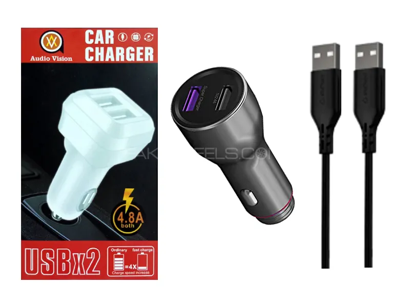 Audio Vision Fast Car Charger 2x USB Image-1