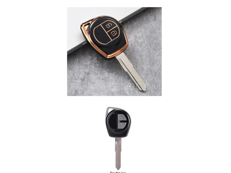Suzuki Swift 2010-2023 TPU Key Cover Black And Gold Image-1
