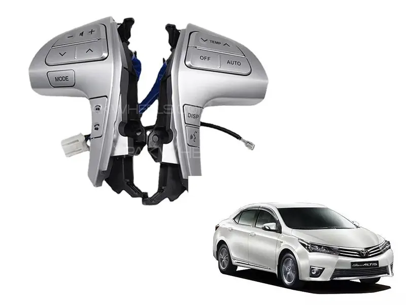 Toyota Corolla Altis 2009-2014 Multimedia Audio Steering Buttons Image-1