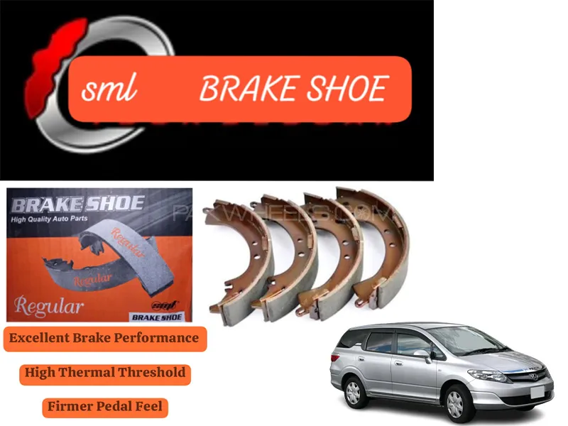 Honda Air Wave 2005-2008 Rear Brake Shoe - SML Brake Parts - Advanced Braking  Image-1