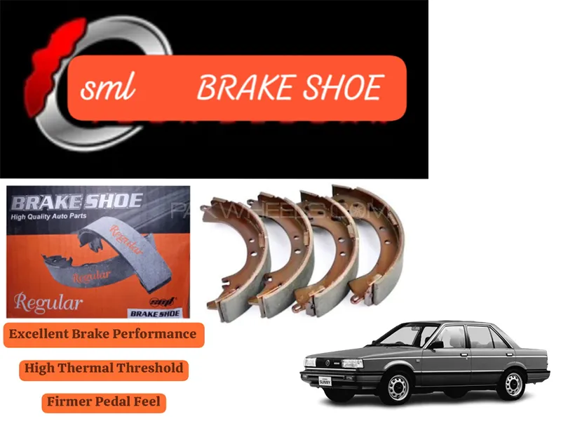 Nissan Sunny B12 Rear Brake Shoe - SML Brake Parts - Advanced Braking  Image-1