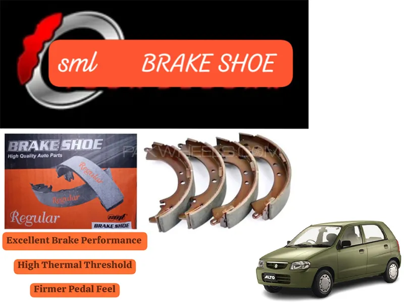 Suzuki Alto 1000cc 2000-2012 Rear Brake Shoe - SML Brake Parts - Advanced Braking  Image-1
