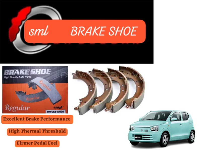 Suzuki Alto 660cc 2019-2023 Rear Brake Shoe - SML Brake Parts - Advanced Braking  Image-1