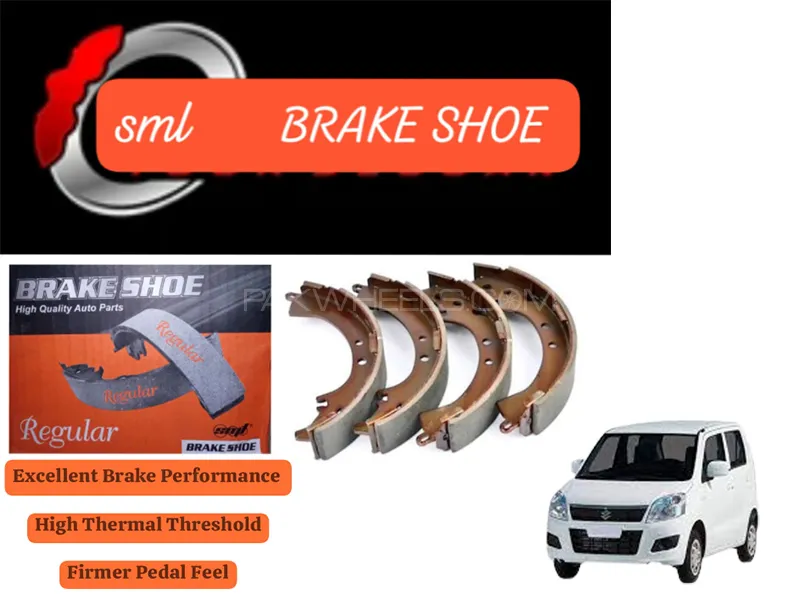 Suzuki Wagon R 2017-2023 Pakistan assembled Rear Brake Shoe - SML Brake Parts - Advanced Braking 