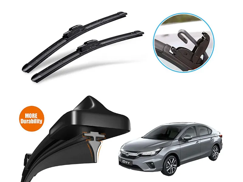 Honda City 2021-2023 Silicone Wiper Blades | Soft Rubber Wiper | Graphite Coated Rubber