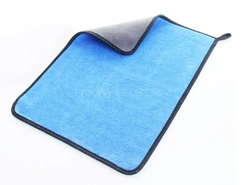 Microfiber Towel 40cm x 40cm Blue And Grey Twin Color Laminated 800GSM - Pack Of 1 Image-1