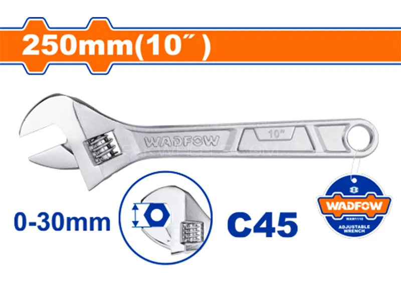 Wadfow Adjustable Wrench Model WAW1110 Image-1