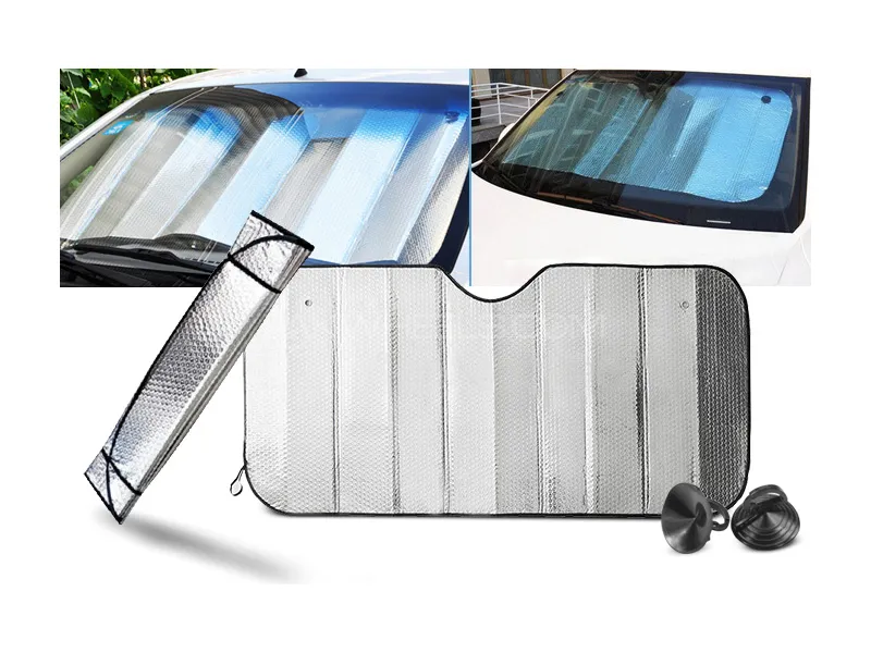 Car Windscreen Uv Protective Shade Sun Shade Interior Foldable Front Shade Image-1