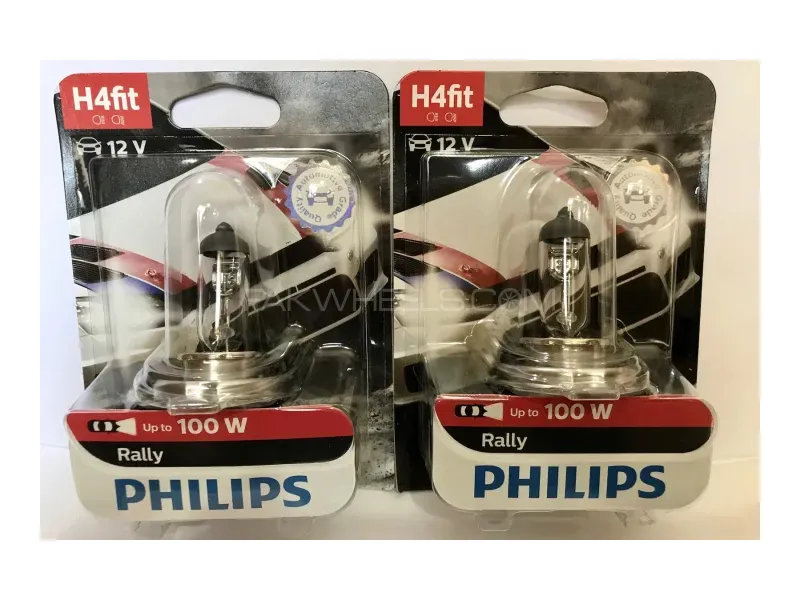 Philips Rally Vision Fit H4 90/100 Watts Headlights Bulbs 1 Pair Image-1
