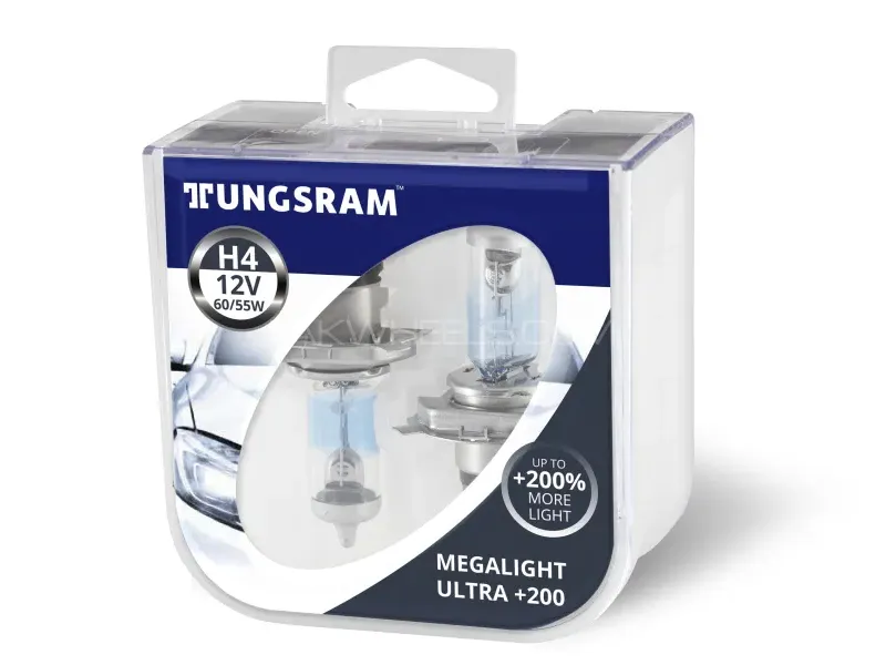 GE Tungsram Megalight Ultra +200% - H4 - Headlights Bulbs - Made in Hungry Image-1
