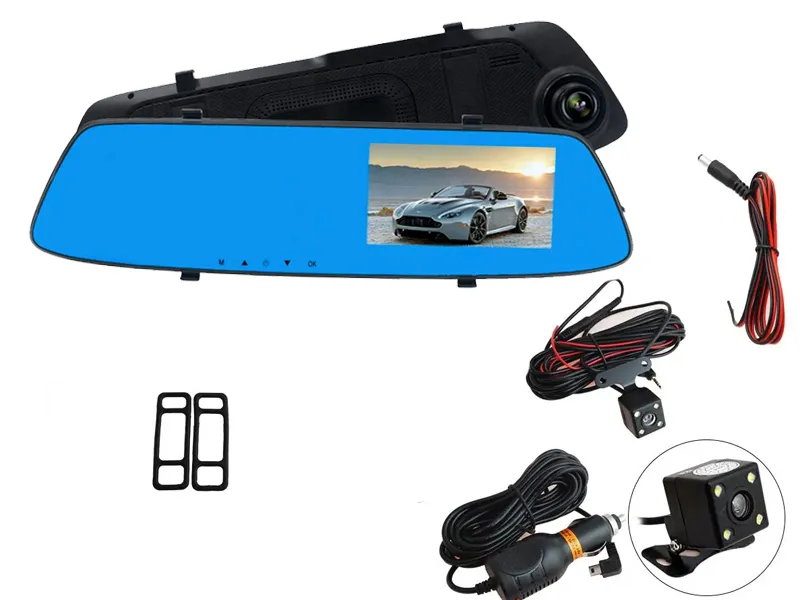 Universal Center Rear View Digital TFT Screen 1080p Display DVR With Dual Cameras Image-1