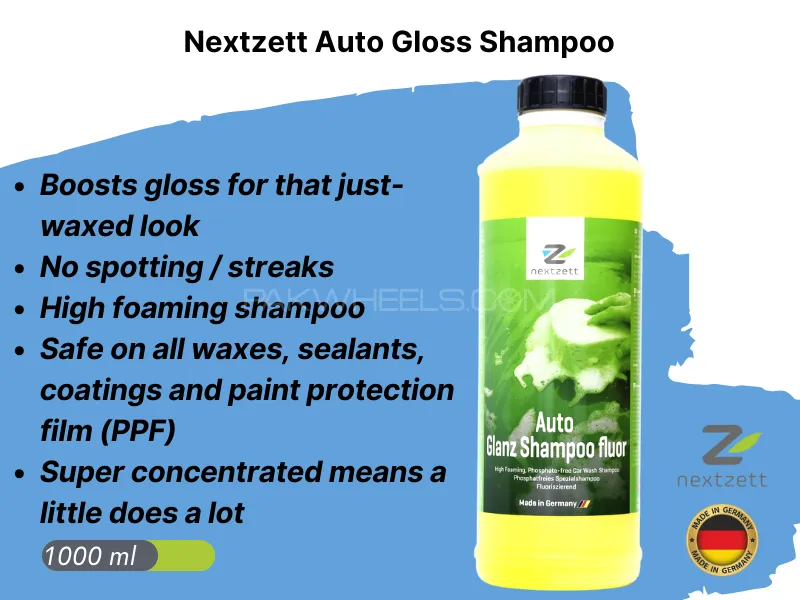Nextzett Auto Shine Car Wash Shampoo 1L Image-1