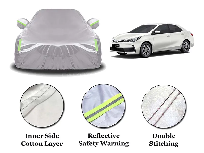 Toyota Corolla 2014-2023 Parachute Cotton Top Cover | Anti-Scratch | Anti-Crack | Double Stitched Image-1