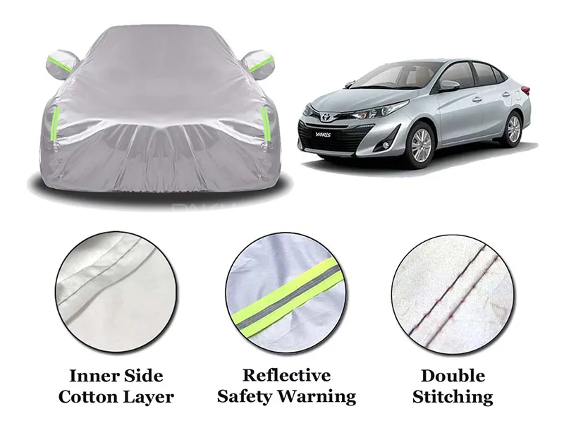 Toyota Yaris 2020-2023 Parachute Cotton Top Cover | Anti-Scratch | Anti-Crack | Double Stitched Image-1