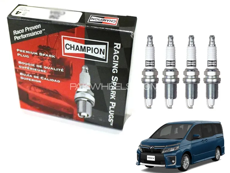 Champion Copper Plus Spark Plugs Pack of 4 Set for Toyota Voxy 2014 - 2023 Image-1