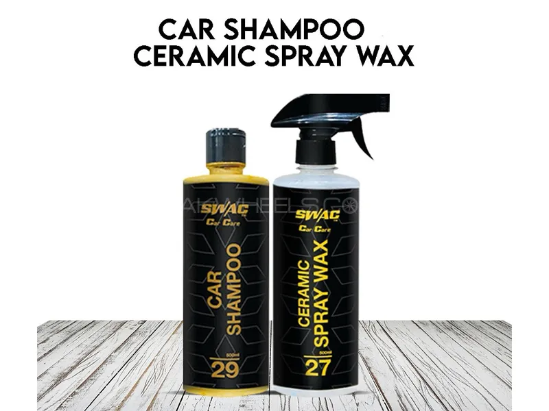 Swac Car Care Shampoo With Swac Ceramic Exterior Spray Wax Image-1