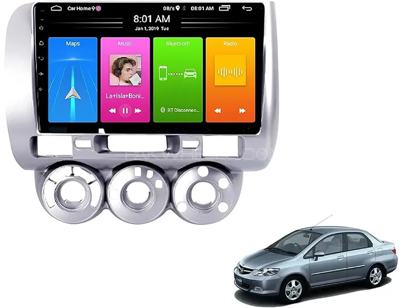 Honda City 2003-2008 Android Player With Genuine Frame Fitting | 9 inch | IPS Display Image-1