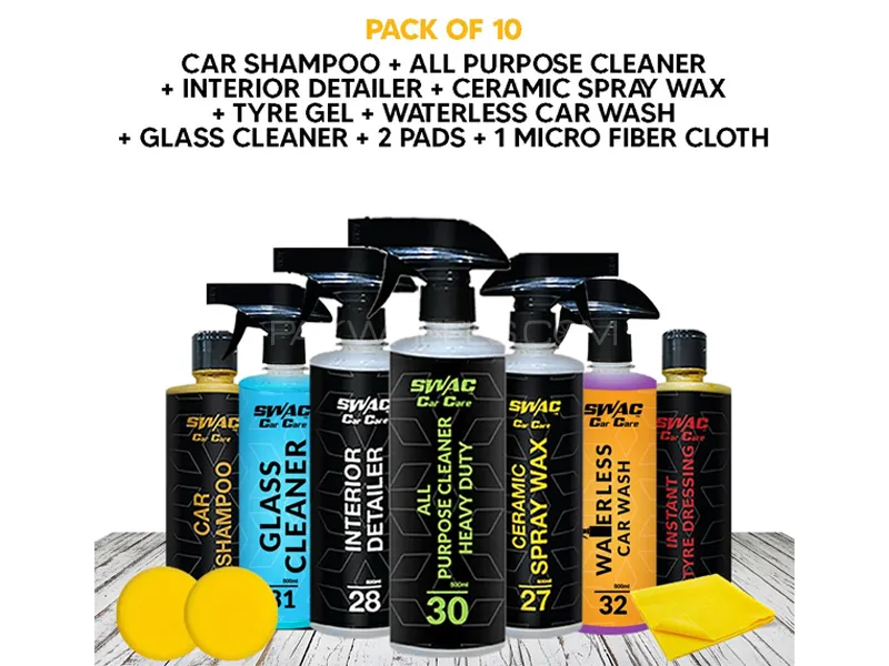 Swac Complete Car Care Pack Of 10 Image-1