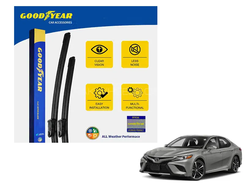 Goodyear Car Flat Wiper Blades For Toyota Camry 2018 - 2023 Silicone Blades Steak Free Anti Scratch