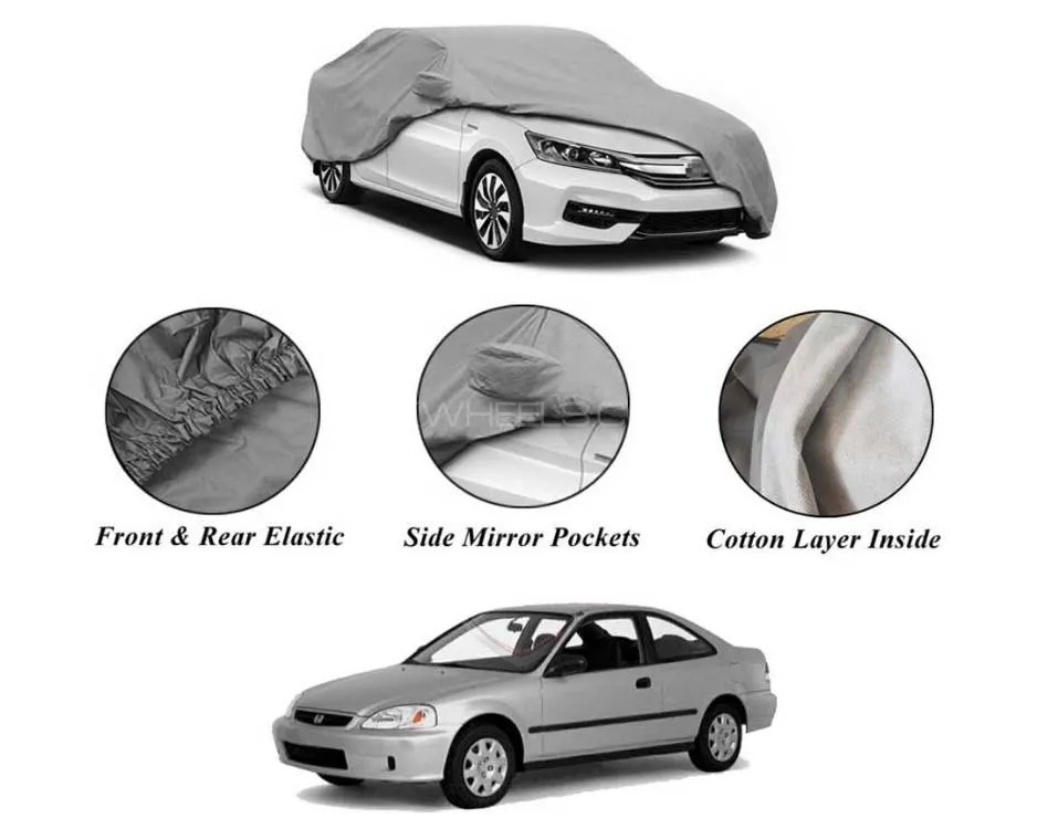 Honda Civic 1996-1999 Non Wooven Inner Cotton Layer Car Top Cover | Anti-Scratch | Waterproof  Image-1