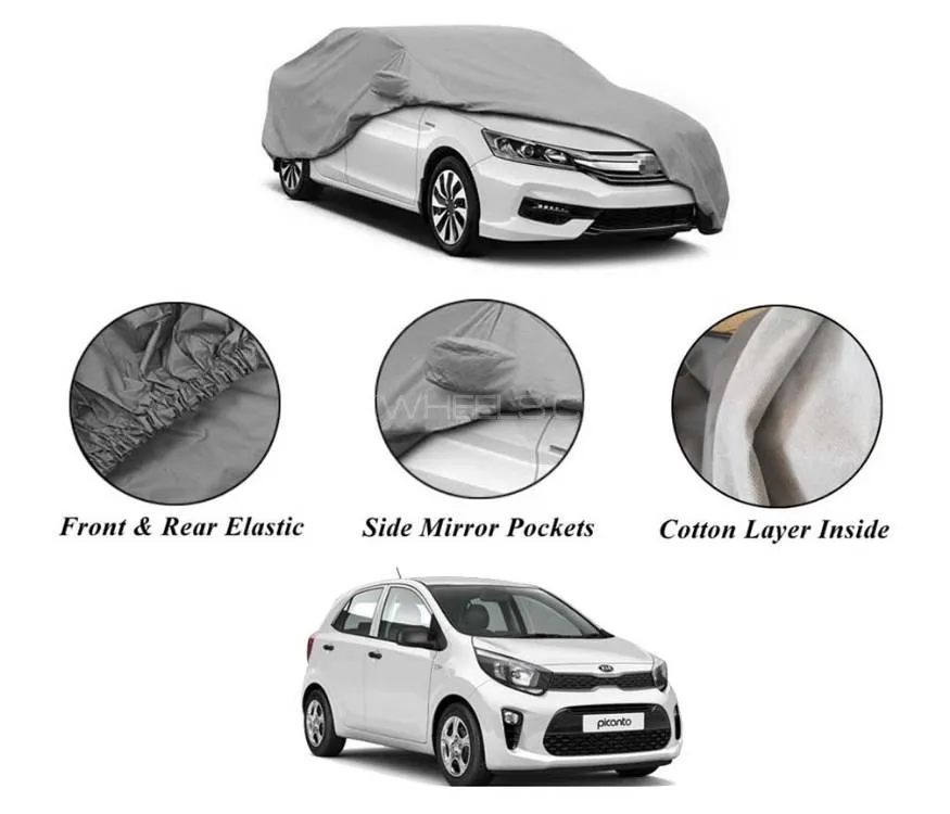 Kia Picanto 2019-2020 Non Wooven Inner Cotton Layer Car Top Cover  Image-1