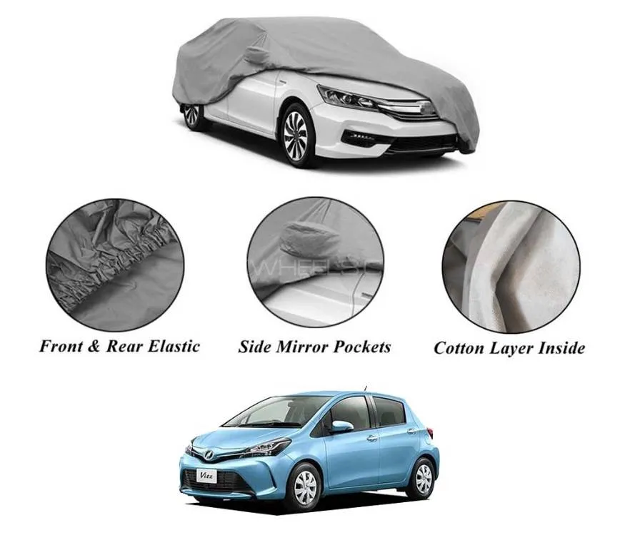 Toyota Vitz 2011-2017 Non Wooven Inner Cotton Layer Car Top Cover  Image-1