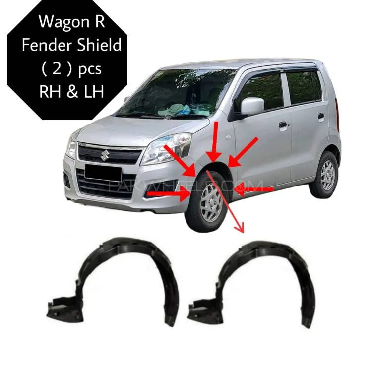 Wagon R Fender shield ( 2 ) pieces Right and left side ( Save your car from Rust ) front both side B Image-1