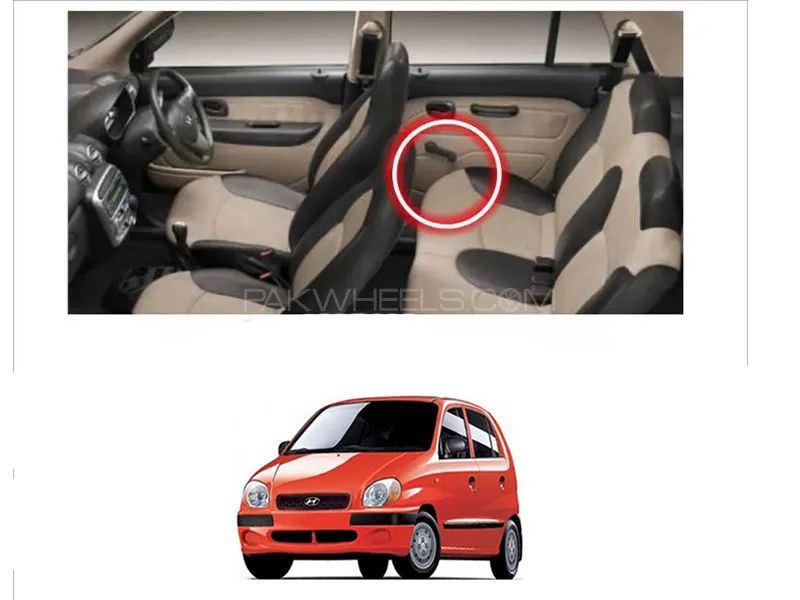 Hyundai Santro Interior Window Handle Regulator | 4 Pcs | Black  Image-1
