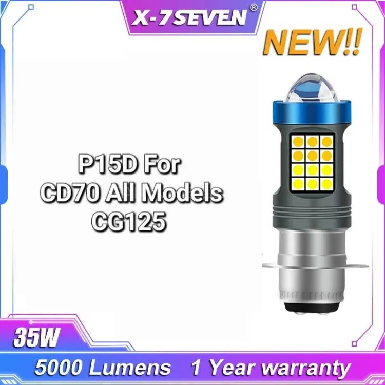 X-7Seven Apollo Series Bike Series LED Light Dual Colour White/Amber - P15D For CD70/CG125 - 35Watts