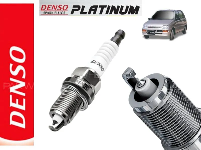 Daihatsu Cuore 2000-2012 Spark Plug Platinum Tip | 3 Pcs | Iridium Type Thin Tip | For Fuel Economy Image-1