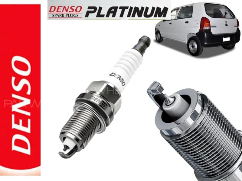 Suzuki Alto VXR Spark Plug Platinum Tip | 4 Pcs | Iridium Type Thin Tip | For Fuel Economy  Image-1