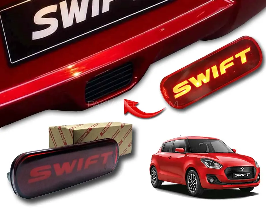 Suzuki Swift 2022 - 2024 Rear Bumper LED Light | Brake Light | Original Fitting | Car Name Display Image-1